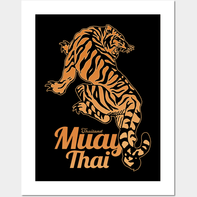 Tiger Muay Thai The Art of Eight Limbs Wall Art by KewaleeTee